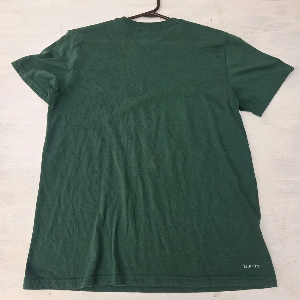 Adidas South Florida USF Bulls T-Shirt Mens L Green Short Sleeve The Go To Tee